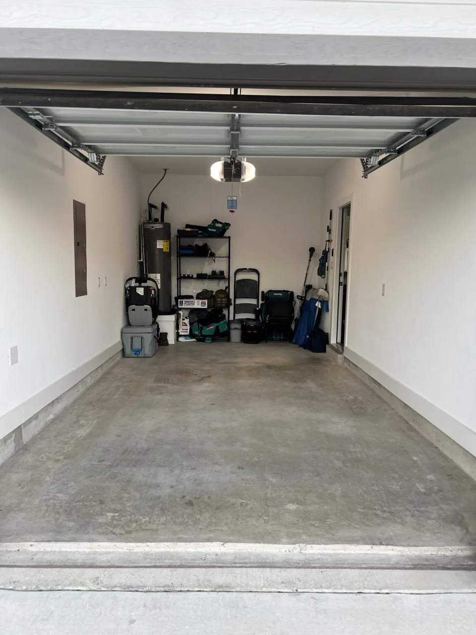Clean garage after a Reset service