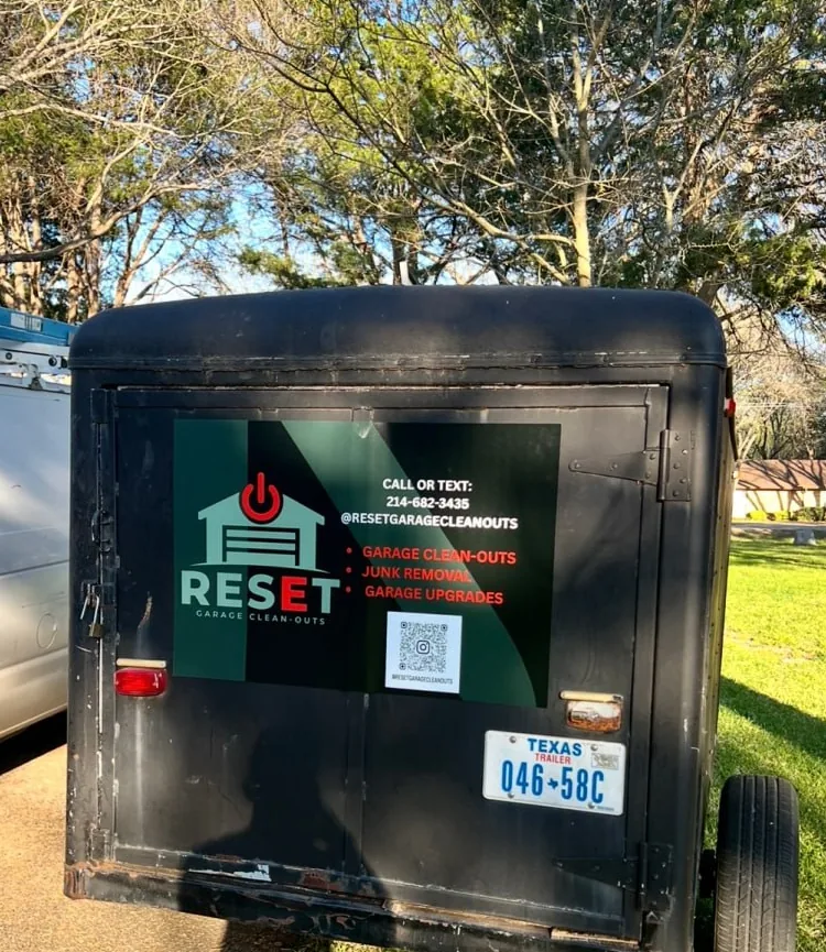 Reset Garage services trailer signage